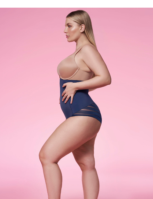 Grazia Mesh Super High Waist Deep Sea Shapewear