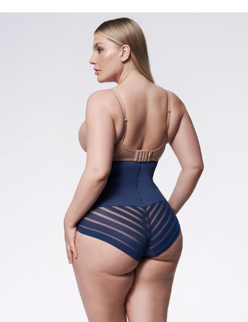 Grazia Mesh Super High Waist Deep Sea Shapewear