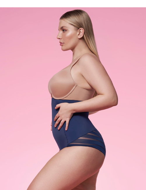 Grazia Mesh Super High Waist Deep Sea Shapewear